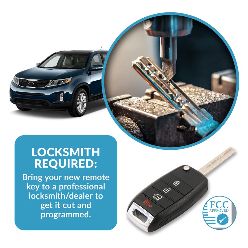 Keyless2Go Replacement for 4 Button Remote Key Kia NYODD4TX1306-TFL (TF F/L) 95430-2T560 (4D60 CHIP) - Image 5